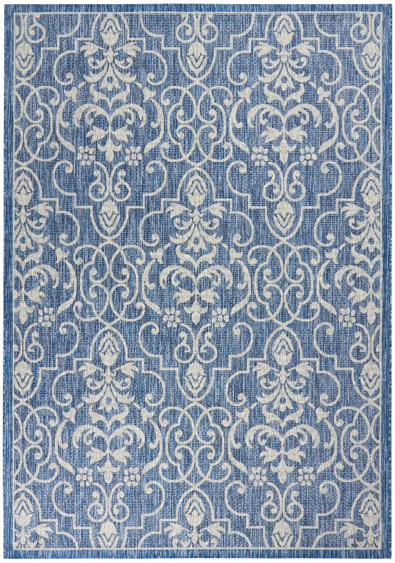 outdoor carpet for patio or deck-Nourison Country Side CTR04 Denim Area Rug