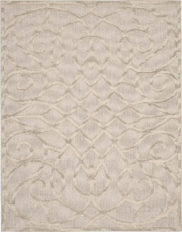 geometric carpet for modern home decor-Nourison Cozumel CZM04 Cream Area Rug