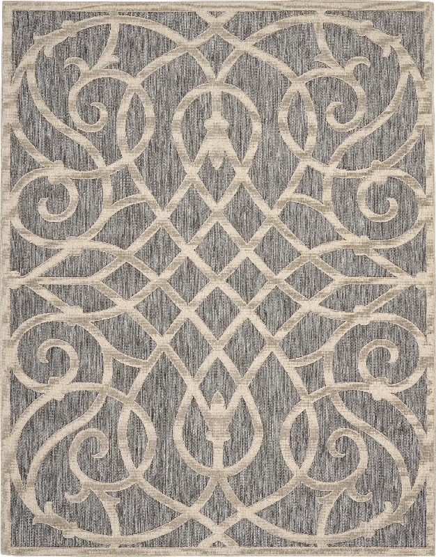 large custom carpet for open floor plan-Nourison Cozumel CZM04 Grey Area Rug