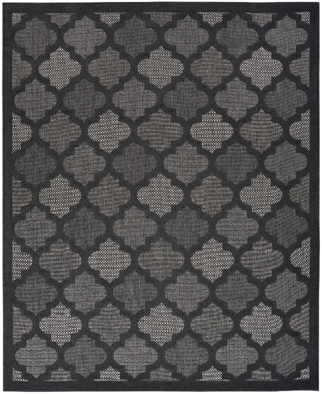 affordable plush carpet for living rooms-Nourison Easy Care NES01 Charcoal/Black Area Rug