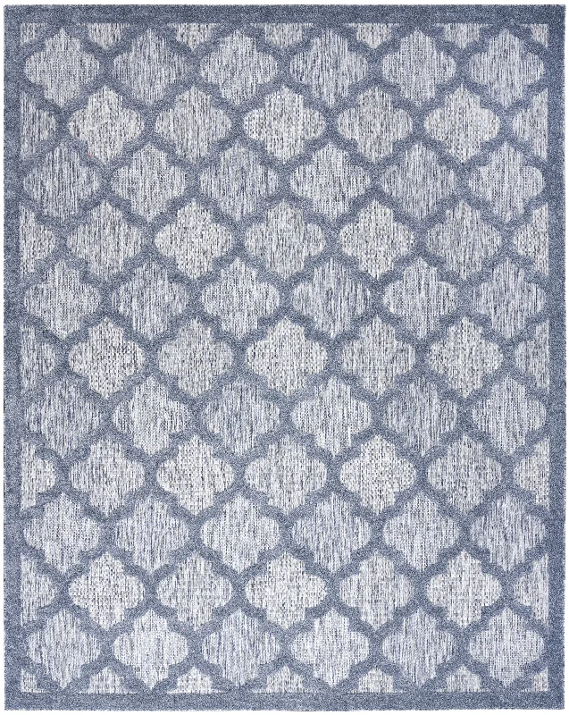 eco-friendly carpet tiles for modern spaces-Nourison Easy Care NES01 Denim Blue Area Rug