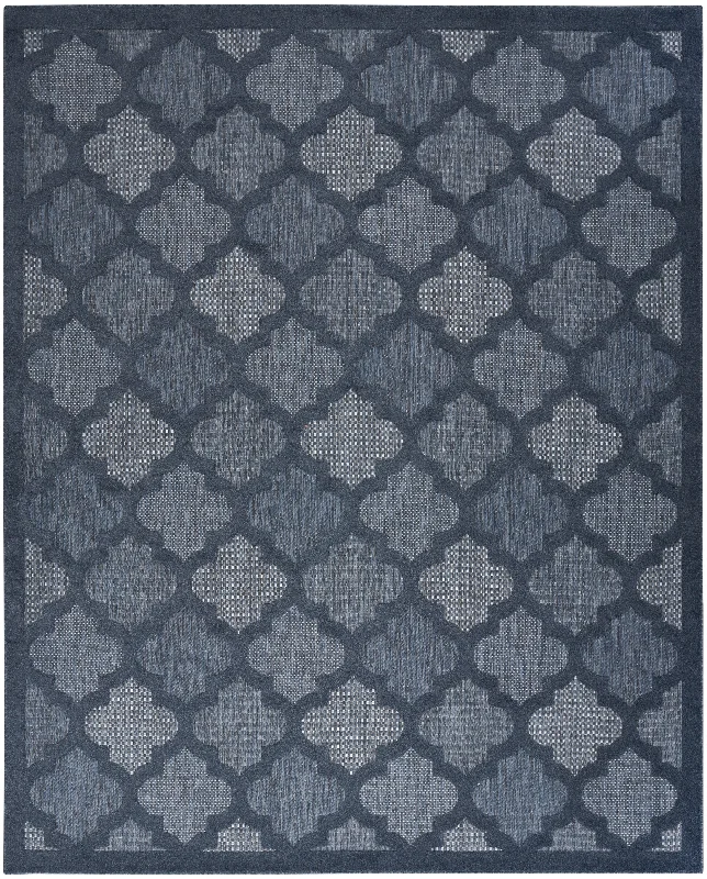 contemporary carpet for trendy homes-Nourison Easy Care NES01 Navy Blue Area Rug