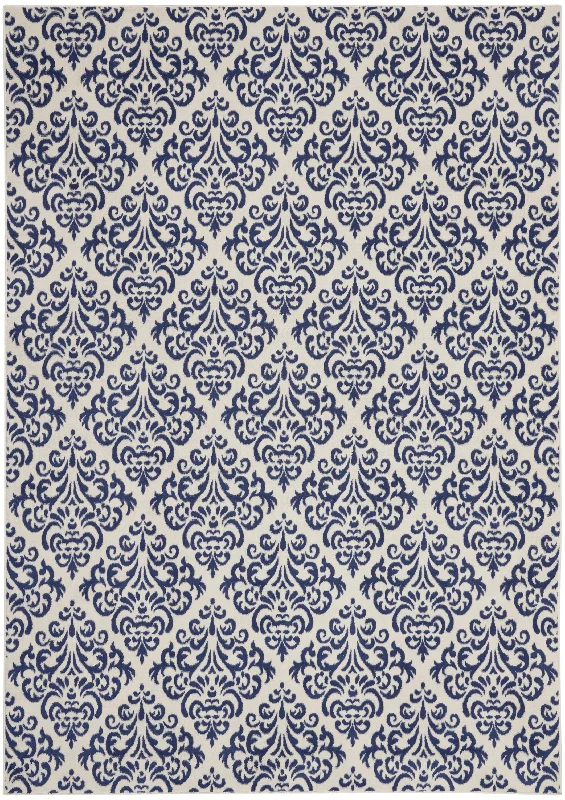 high-quality area rug and carpet for homes-Nourison Grafix GRF06 White/Blue Area Rug