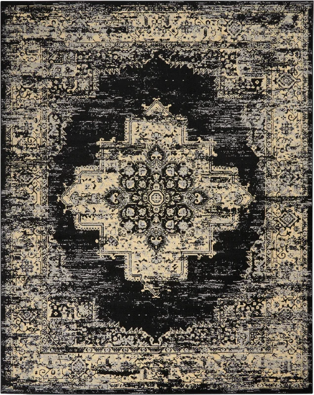 stain-resistant rug for home improvement-Nourison Grafix GRF14 Black Area Rug