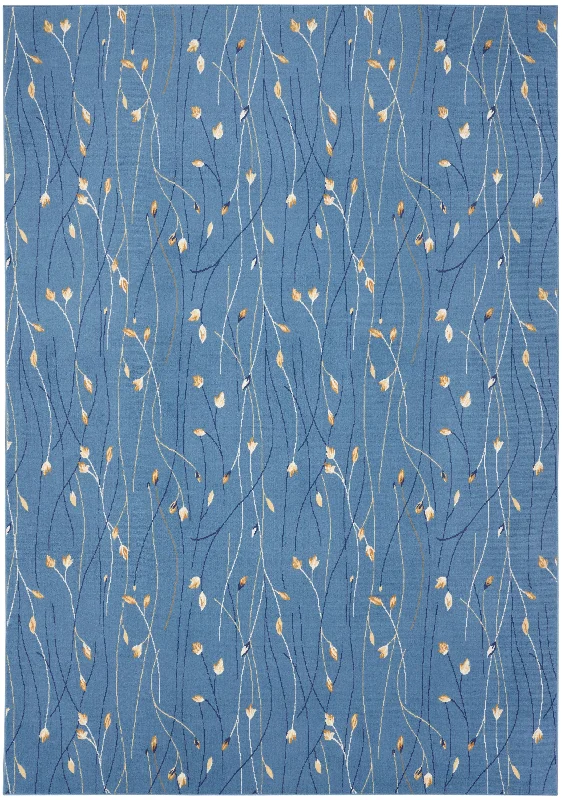 eco-friendly carpet for home offices-Nourison Grafix GRF15 Light Blue Area Rug