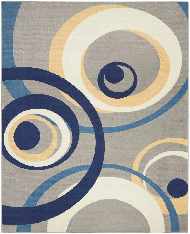 stylish area rug for modern apartment-Nourison Grafix GRF21 Grey Area Rug