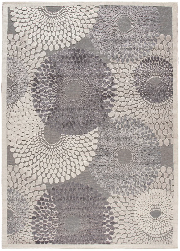 eco-friendly carpet for green homes-Nourison Graphic Illusions GIL04 Grey Area Rug