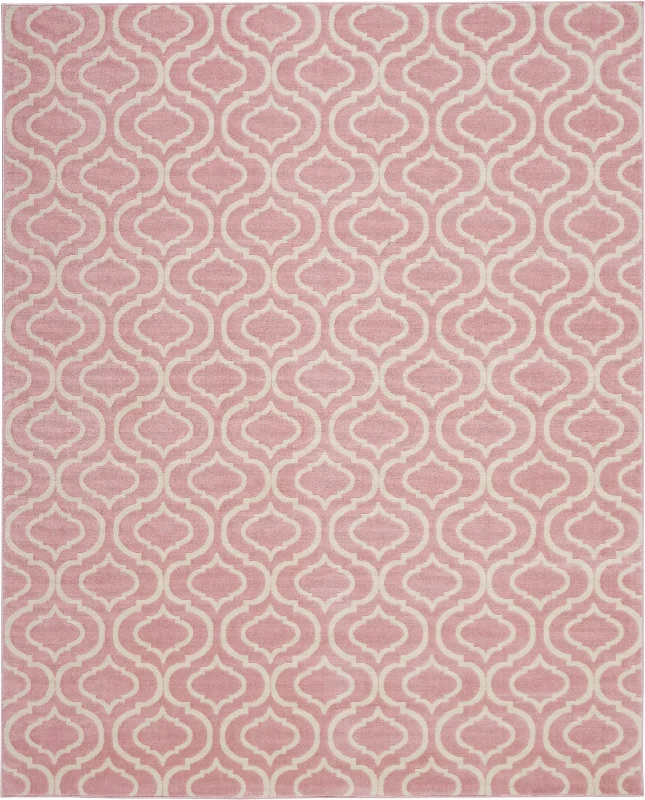 high-quality wool carpet for luxurious homes-Nourison Jubilant JUB19 Pink Area Rug