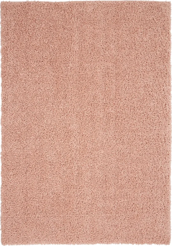 soft wool carpet for luxurious homes-Nourison Malibu Shag MSG01 Blush Area Rug