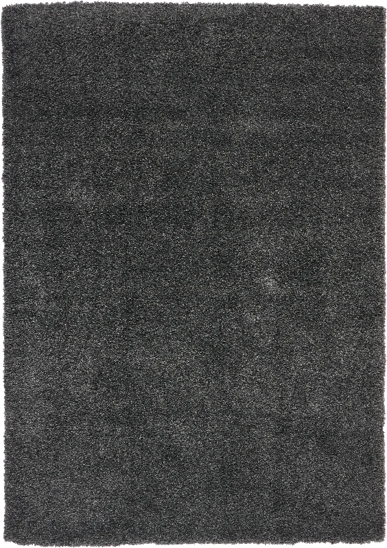 modern rug and carpet for home offices-Nourison Malibu Shag MSG01 Dark Grey Area Rug