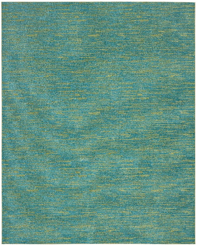 thick carpet for warmth and comfort-Nourison Nourison Essentials NRE01 Blue Green Area Rug