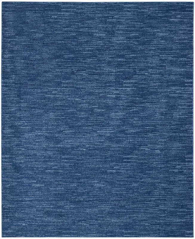 decorative wool carpet for hallway-Nourison Nourison Essentials NRE01 Navy Blue Area Rug