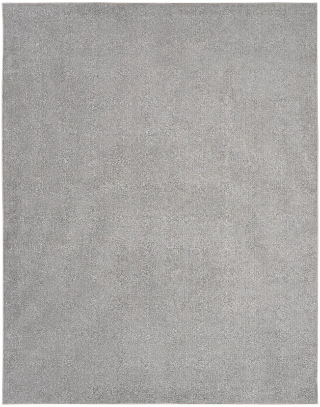 plush carpet for high-end hotels-Nourison Nourison Essentials NRE01 Silver Grey Area Rug