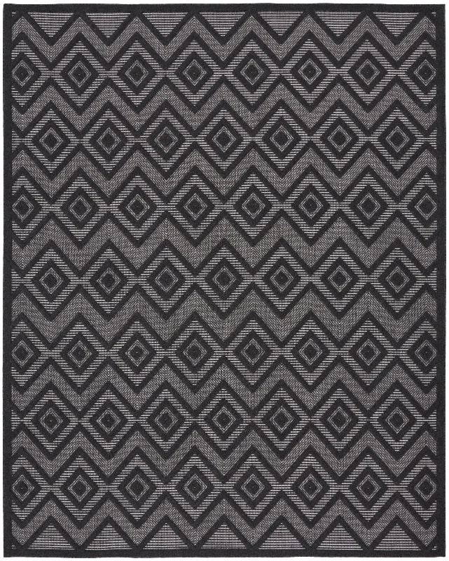 modern area carpet for stylish rooms-Nourison Versatile NRV01 Charcoal/Black Area Rug