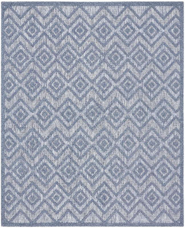 elegant carpet for upscale homes-Nourison Versatile NRV01 Denim Blue Area Rug