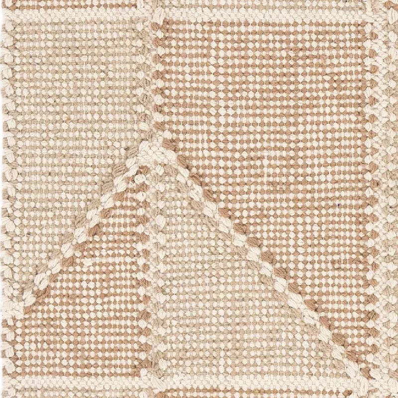 eco-friendly carpet for home and office-Ojai Wheat Hand Loom Knotted Cotton Rug Swatch