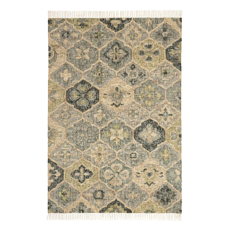 shaggy rug and carpet for cozy living rooms-Pali Evergreen Handwoven Jute Rug