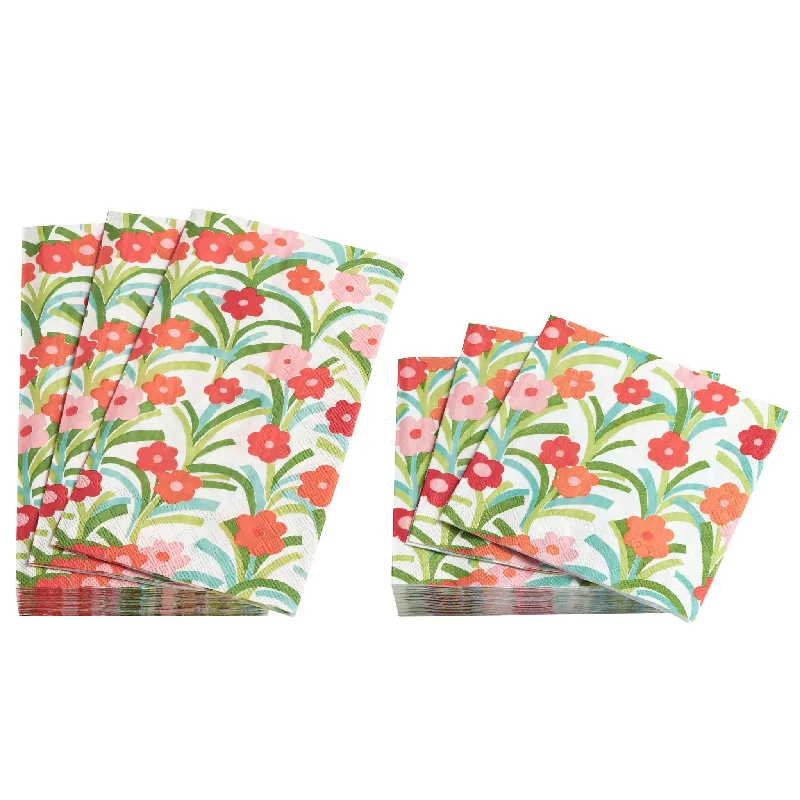 soft carpet for cozy living spaces-Playful Posies Poppy Napkin