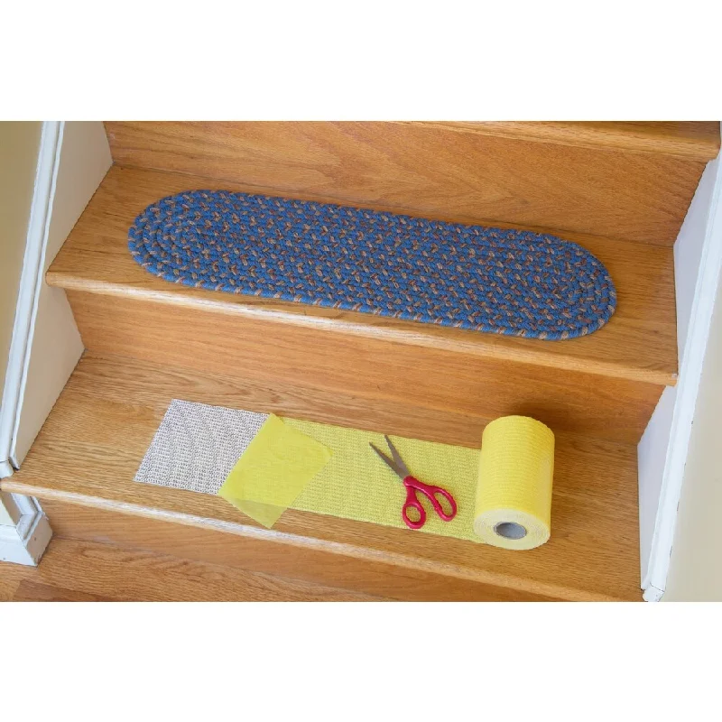 colorful wool carpet for office-Rhody Rug Yellow Synthetic Non-slip Stair Tread Installation Kit