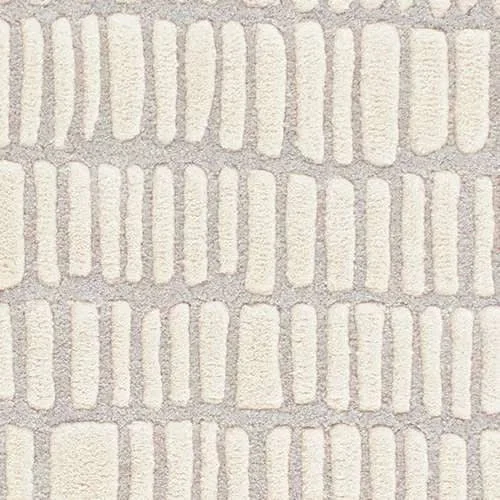 long-lasting carpet fibers-Roark Ivory Hand Tufted Wool Rug Swatch