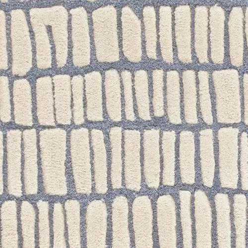 carpet for high-traffic areas in the office-Roark Pewter Blue Hand Tufted Wool Rug Swatch