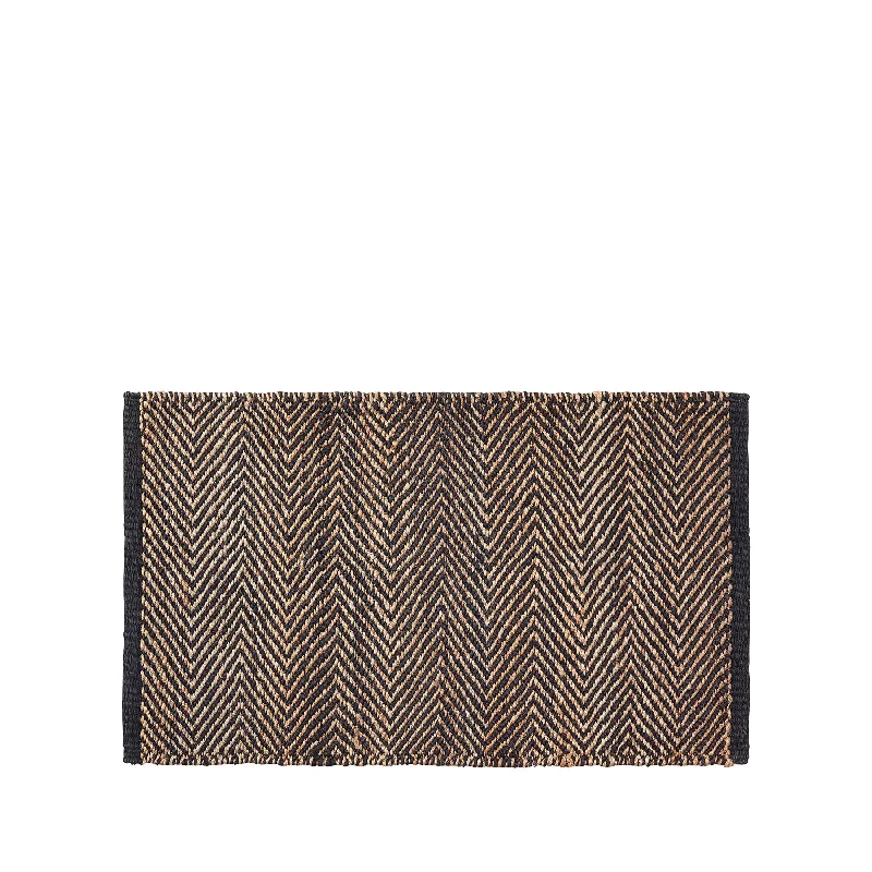 eco-friendly carpet tiles for sustainable home-Serengeti Weave Entrance Mat in Charcoal and Natural