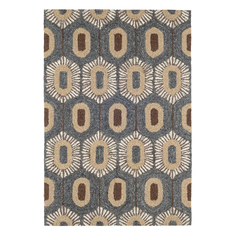 shag carpet for contemporary homes-Stowe Hand Micro Hooked Wool Rug