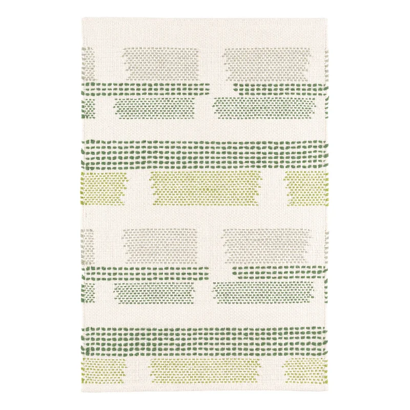 bright carpet for modern apartment-Tread Lightly Green Handwoven Cotton Rug