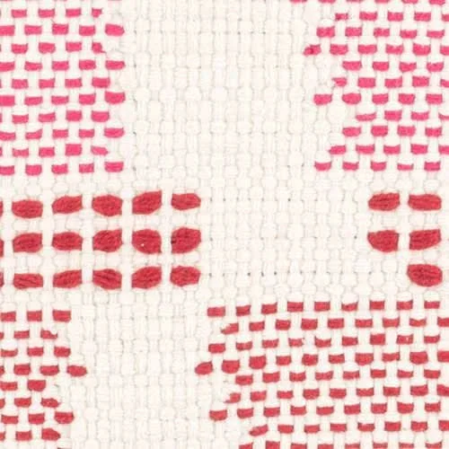 bold color carpets for contemporary decor-Tread Lightly Pink Handwoven Cotton Rug Swatch