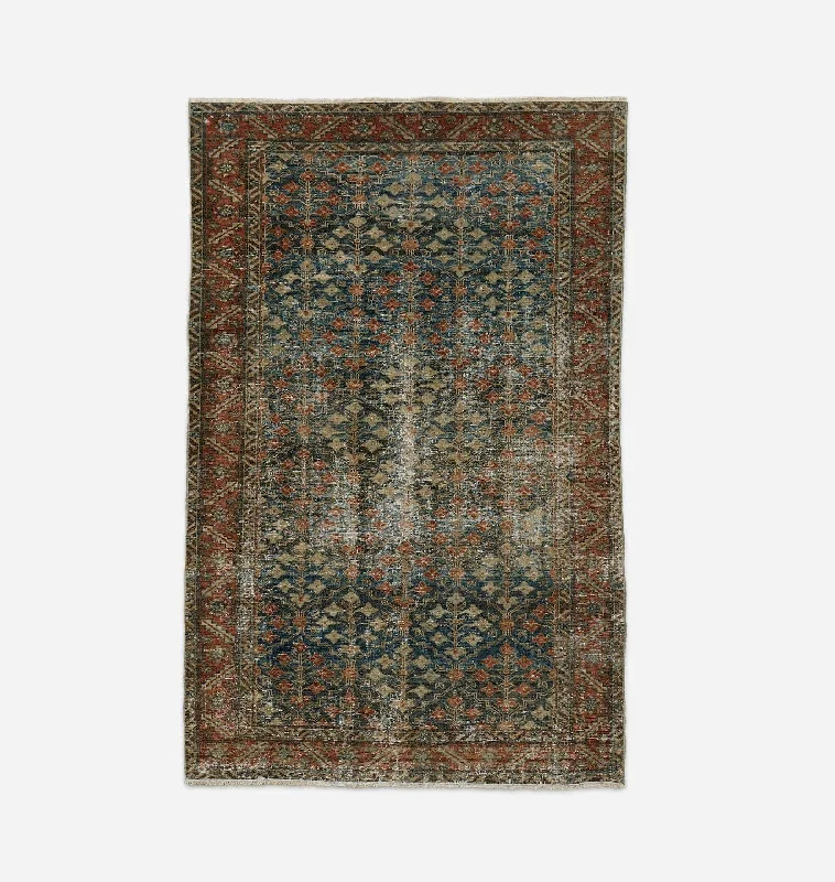 eco-friendly wool carpet for luxury homes-Vintage Hamadan Rug 3'3" x 5'0"