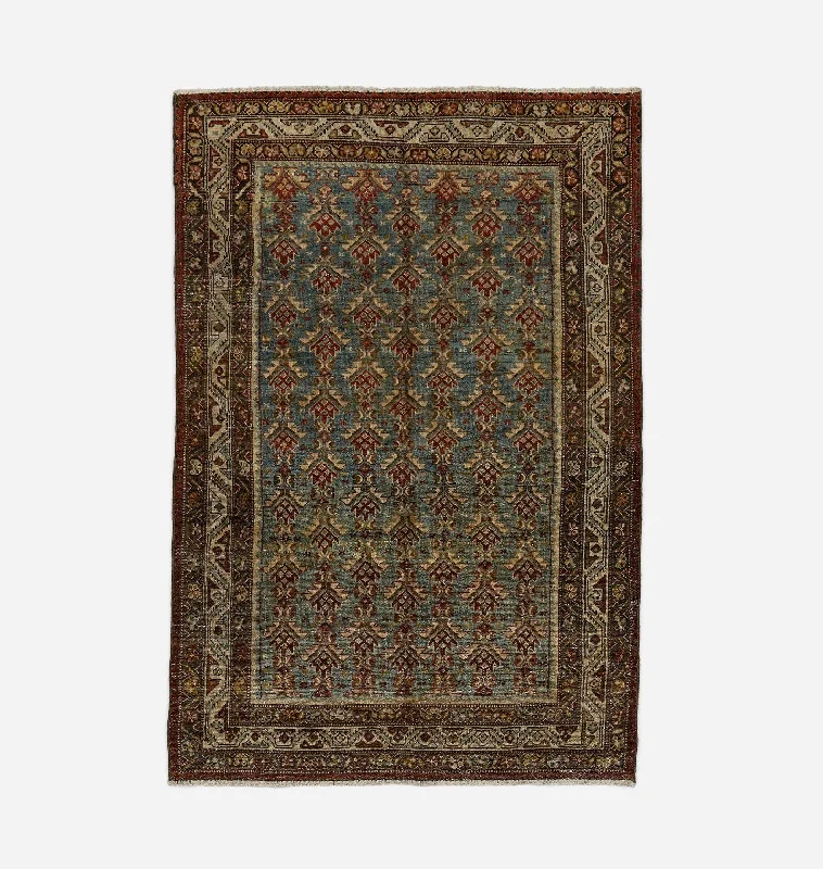 non-slip plush carpet for bathrooms-Vintage Hamadan Rug 4'0" x 6'0"