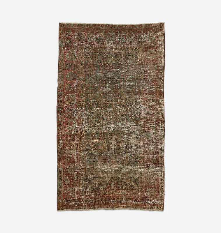 non-toxic carpet for allergy-friendly homes-Vintage Hand Knotted Heriz Rug 6'4" x 11'0"