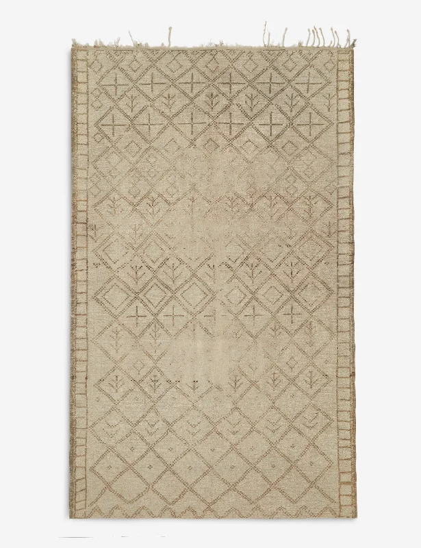 custom-size rug and carpet options-Vintage Moroccan Hand-Knotted Wool Rug No. 16, 5'5" x 9'5"