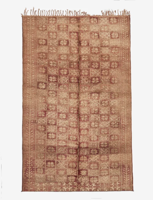 affordable carpet for home-Vintage Moroccan Hand-Knotted Wool Runner Rug No. 1, 5'7" x 9'2"