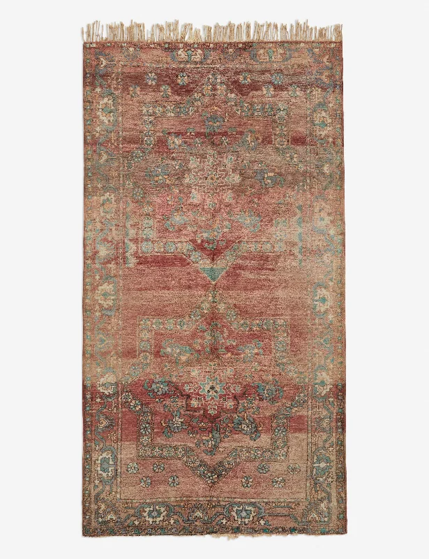 vintage carpet for living room-Vintage Moroccan Hand-Knotted Wool Runner Rug No. 4, 5'8" x 11'1"