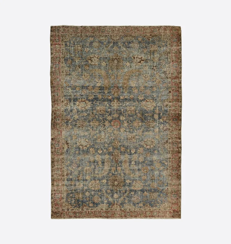 soft wool carpet for family living rooms-Vintage Tabriz Rug 7'3" x 10'9"