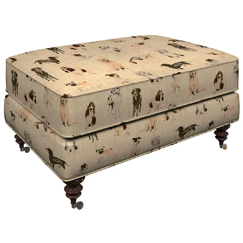 premium carpet fibers for comfort-Woof Norfolk Ottoman