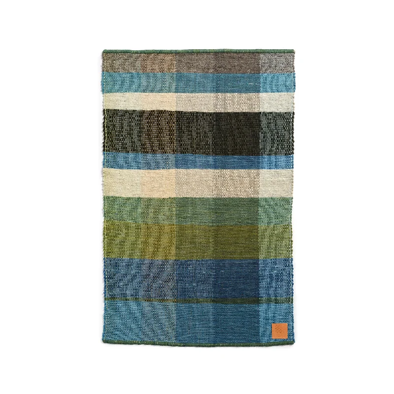 multi-color carpet for living room-Wool Remnant Hand Woven Rug 11