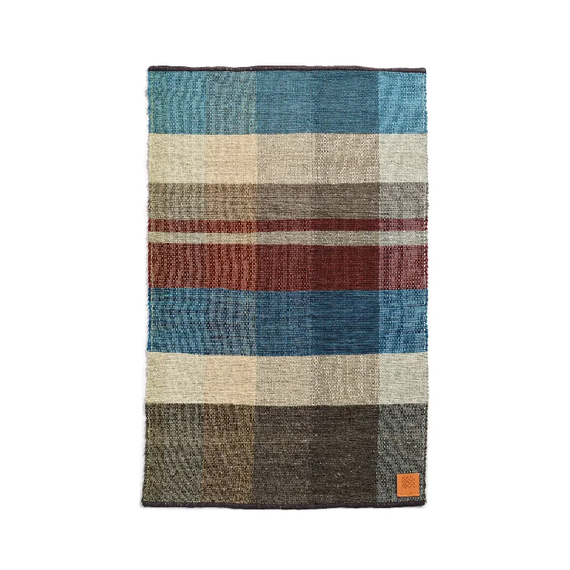 carpet for kitchen with durability-Wool Remnant Hand Woven Rug 14