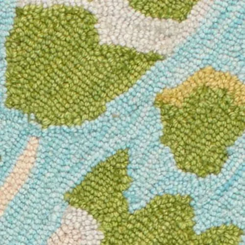 durable synthetic carpet for office spaces-Zelie Aqua Hand Micro Hooked Wool Rug Swatch