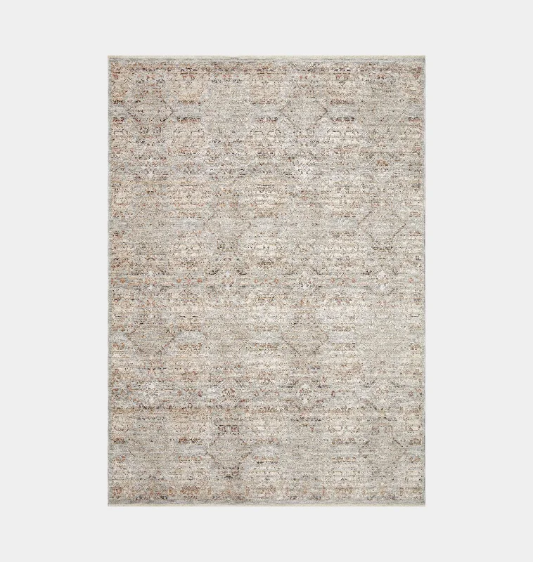 low-pile carpet for easy care-Zuma ZUM-05 Silver / Multi Area Rug