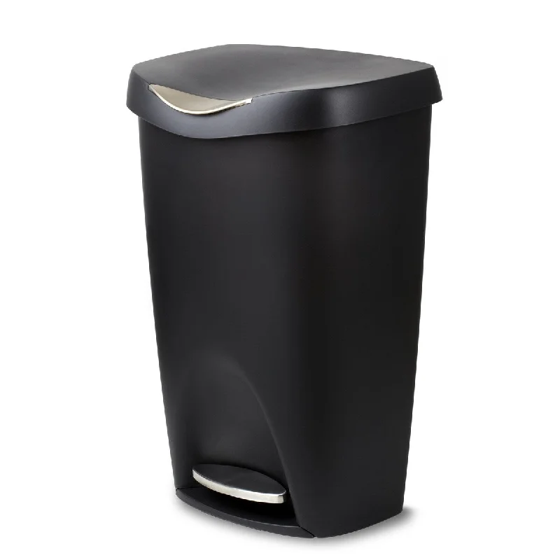 double-compartment-trash-can-Brim Step On Trash Can, Kitchen Plastic garbage can