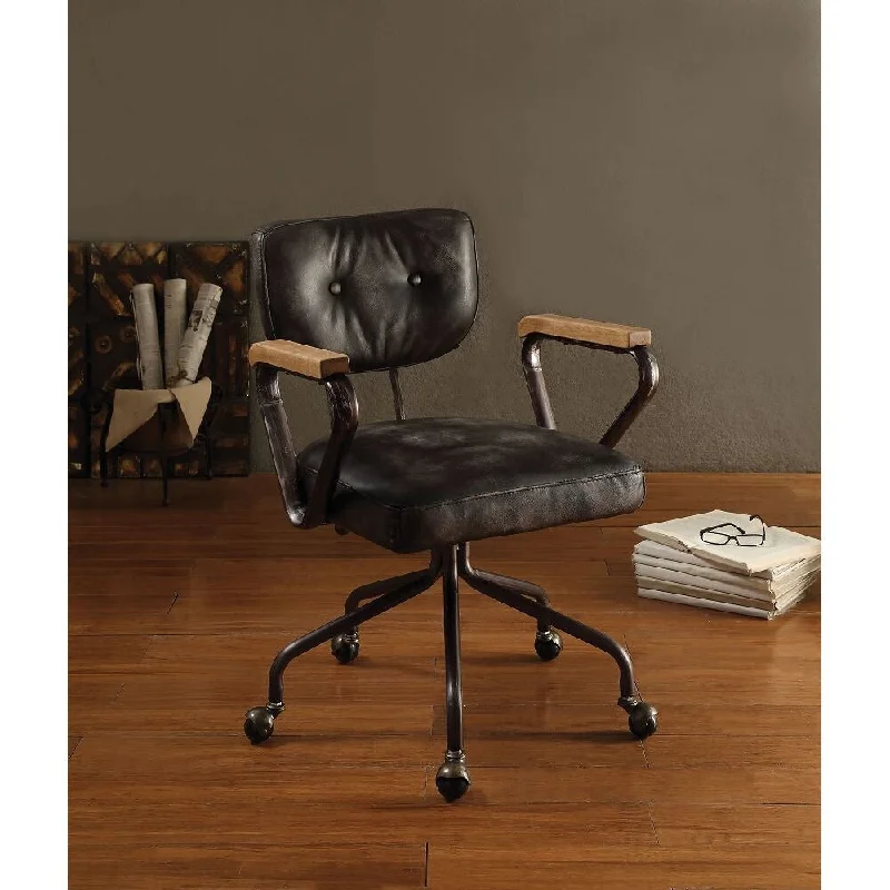 office chair for productivity and focus -Office Chair in Vintage Whiskey Top Grain Leather