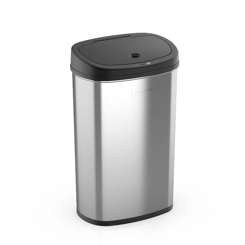 stainless-trash-bin-13.2 gal /50 L Motion Sensor Kitchen Garbage Can;  Stainless Steel