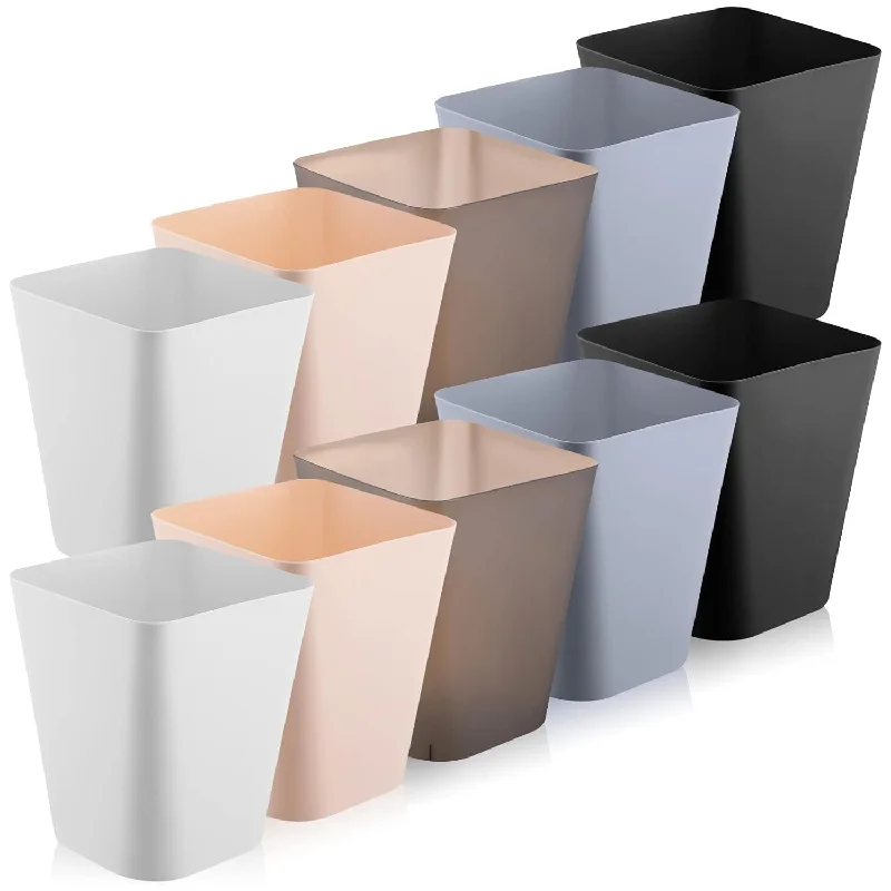 recycling-waste-bin-10 Pcs Square Plastic Trash Can Wastebasket Small Garbage Can Waste Basket For B