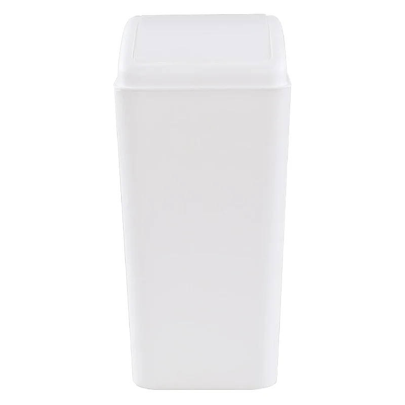 trash-bin-for-home-garbage-16 Liter Plastic Garbage Can, Waste Bin With Swing Lid (White)