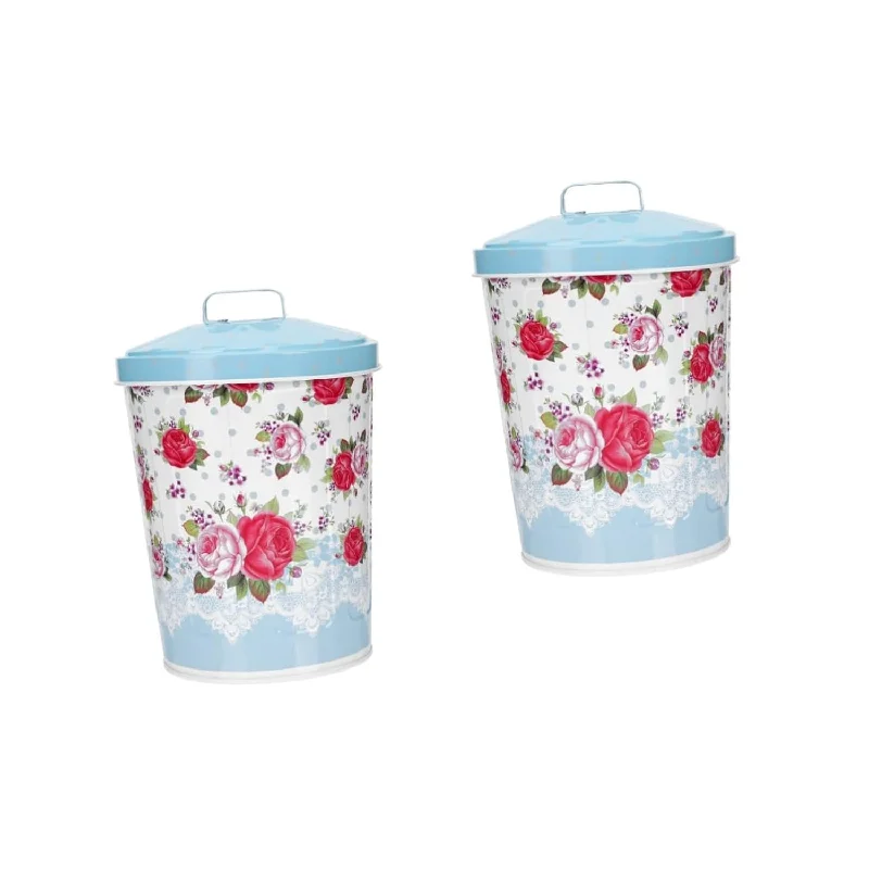 kitchen-basket-for-garbage-2 Pcs Trash Can With Lid Automotive Garbage Cans Metal Trash Can With Lid Outsid