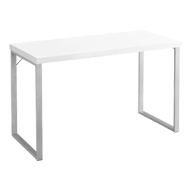 space-efficient corner desk setup-24" White and Silver Computer Desk