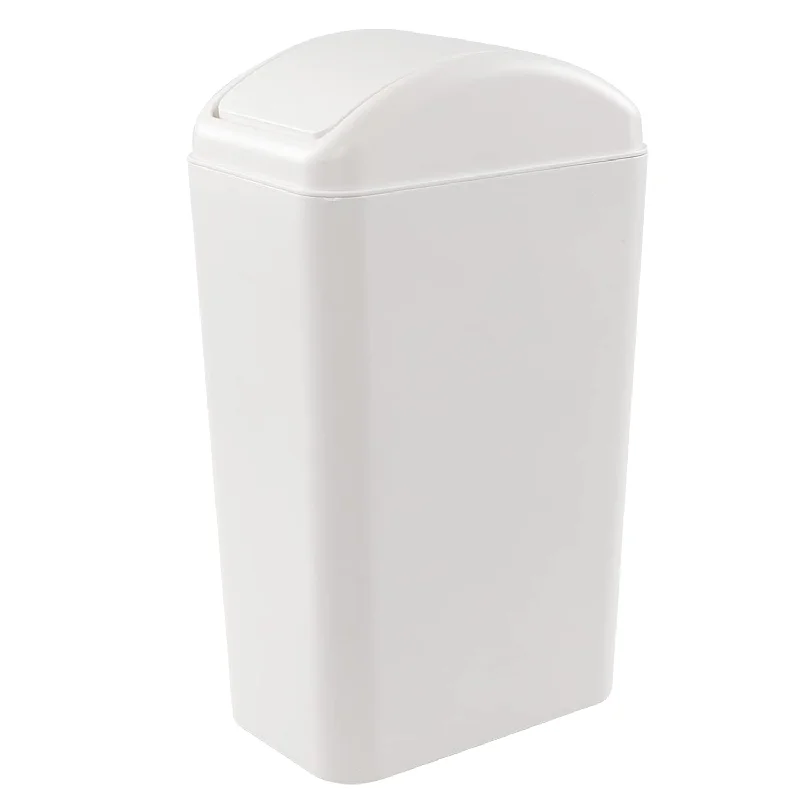 smart-garbage-can-with-lid-3.5 Gallon Swing Top Trash Can, Plastic Garbage Can With Swing Lid