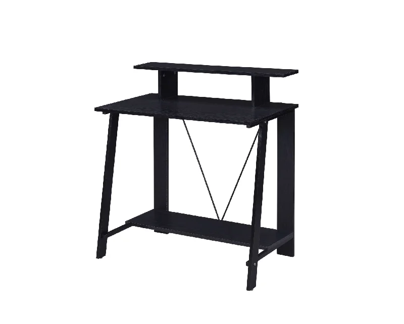 contemporary compact computer desk-32" Black Writing Desk